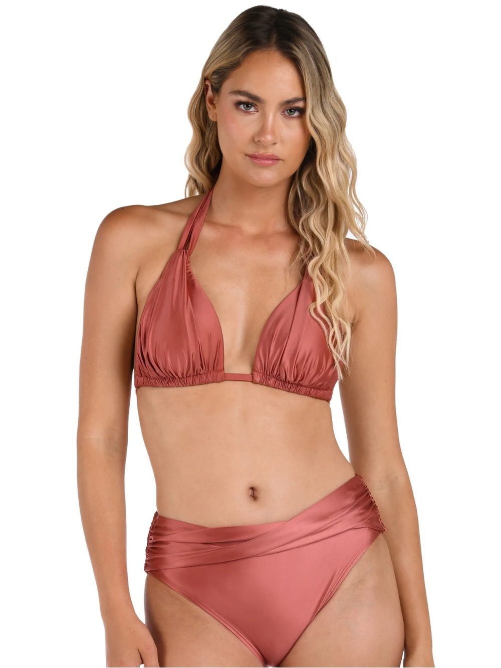 La Blanca - Earth Goddess Halter Triangle Top - Sienna